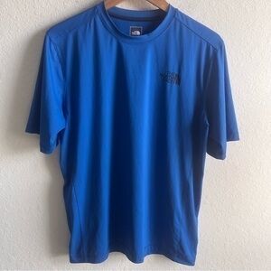 North Face Men's Vapor Wick Performance T-Shirt Blue Medium